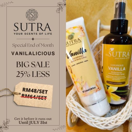 Sutra Vanilla lotion and multipurpose spray