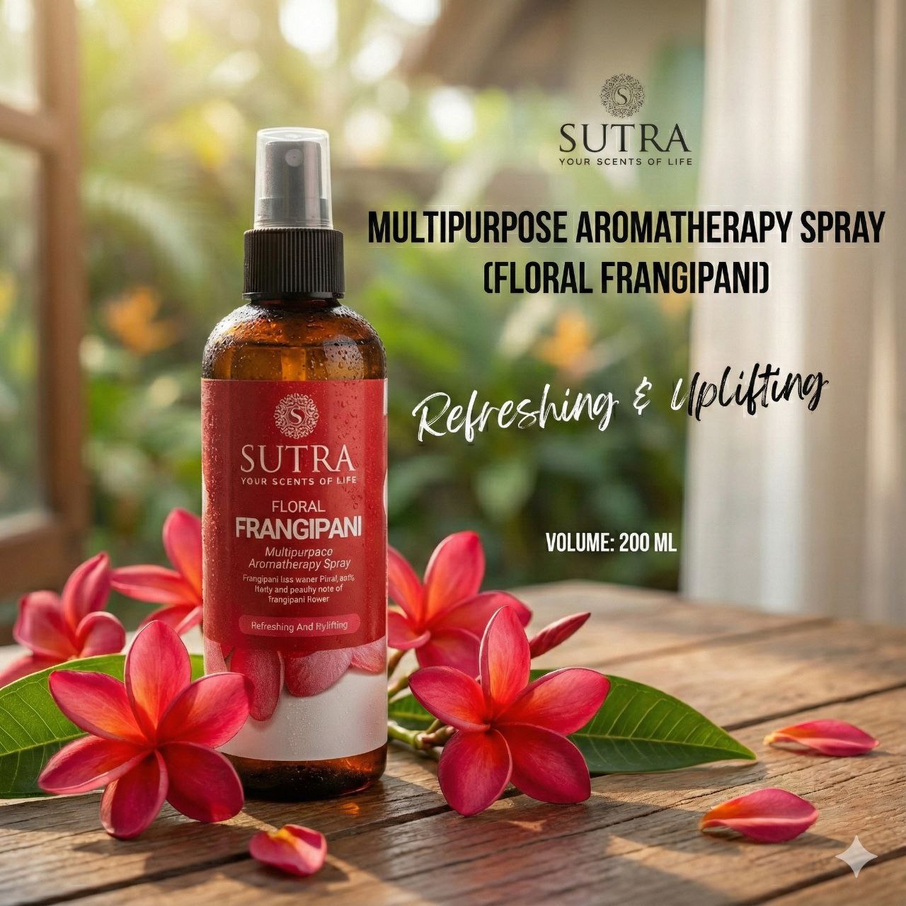 Multipurpose Aromatherapy Spray – Floral Frangipani